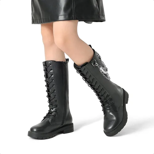 Miniatura 5 de DREAM PAIRS Botas altas hasta la rodilla para niñas, zapatos de equitación de invierno (niños pequeñosniños grandes)