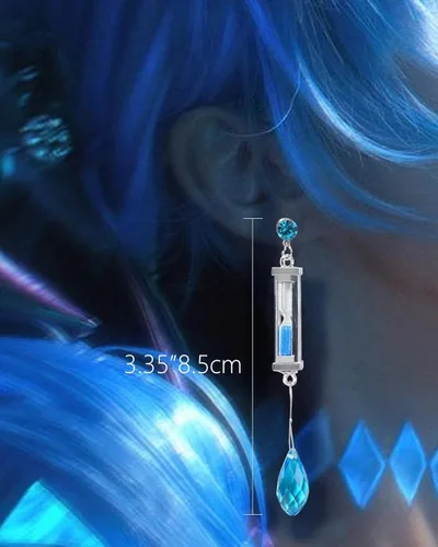 Miniatura 2 de ABITONCC Collar de reloj de arena japonés Vanitas chapados en oro, joyería de anime para cosplay, regalo de cumpleaños para niños y niñas