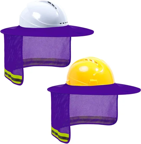 TCCFCCT Protector Solar para Casco Duro, Visera Completa con Protección para Cuello, 2 Paquetes, Casco Duro No Incluido