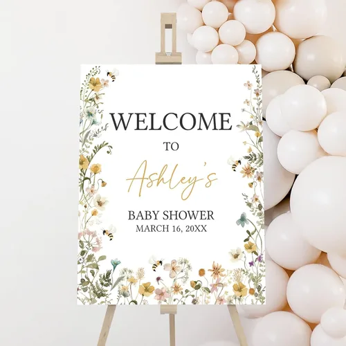 Miniatura 7 de Letrero de bienvenida personalizado de mariposa para baby shower, letrero de mariposa floral para baby shower, letrero con nombre personalizado