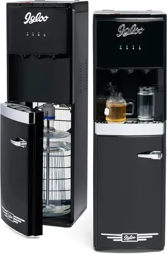 Miniatura 11 de Igloo dispensador de agua con carga superior – Dispensa agua fría y caliente – Negro y acero inoxidable, con capacidad para jarras de 3 y 5 galones