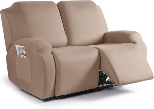 Miniatura 39 de TAOCOCO Funda para sofá reclinable, 3 piezas de fundas de tela de poliéster elástica para sofá reclinable de 3 asientos, protector de muebles suave