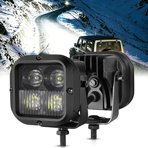 Miniatura 9 de Niwaker - Luces LED para cápsulas, 2 unidades, 3 pulgadas, 80 W, CREE LED, cubos de luz de conducción todoterreno, faros, luces antiniebla, luces