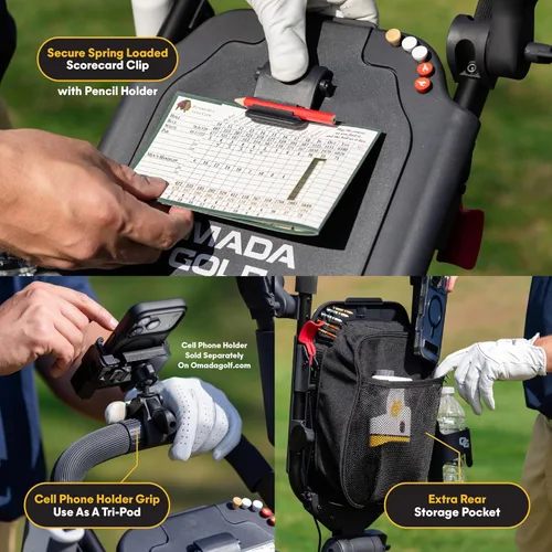 Miniatura 2 de OMADA GOLF Trilite Carrito de Golf Push Carrito de Golf Ligero y Plegable Soporte Ajustable para Bolsa de Golf