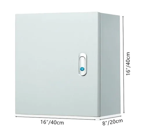 Miniatura 3 de Caja eléctrica de acero laminado en frío de 16 x 16 x 8 pulgadas, caja eléctrica gruesa para interiores y exteriores, con placa de montaje IP66