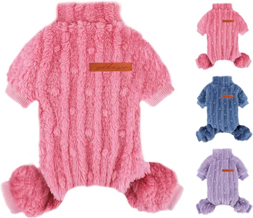 DaFuEn: suéteres para perros pequeños, mono para perros, pijamas de forro polar para cachorros, ropa para chihuahua y yorkie, ropa para mascotas