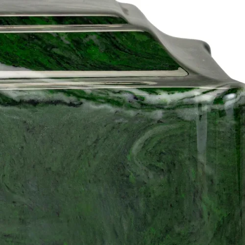 Miniatura 2 de Claremont - Urna de cremación de mármol cultivado, color verde oscuro, tamaño adulto, urna de cenizas humanas para entierro en el suelo