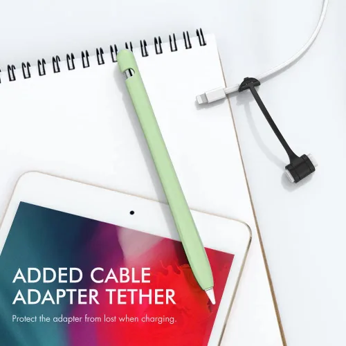 Miniatura 5 de AhaStyle Funda protectora de silicona antideslizante [kit de correas de adaptador de cable añadido] compatible con iPad Pencil de 1ª