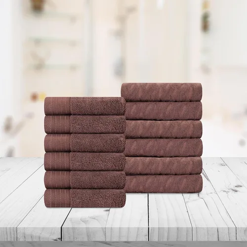 Miniatura 57 de Superior Juego de 6 toallas de 100% algodón egipcio de 500 GSM, 6 piezas, 2 caras, 2 manos, 2 toallas, ideal para baño, cocina o playa, de secado