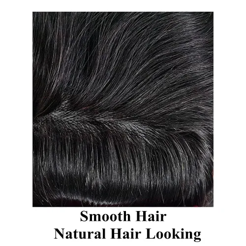 Miniatura 5 de Toupee - Cabello humano para hombre, 64 colores, transparente, piezas de pelo de piel de polietileno para hombres, sistema de reemplazo de cabello