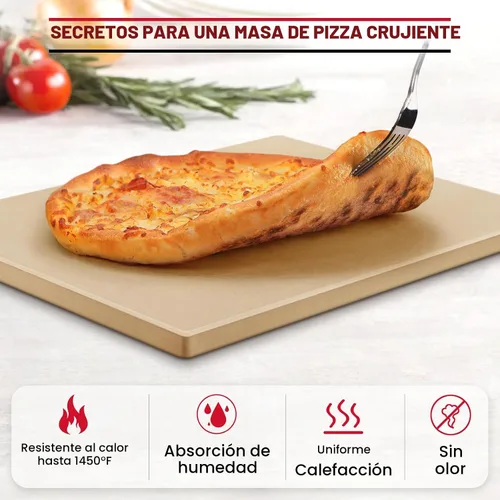 Miniatura 4 de Unicook, piedra de cerámica resistente para pizzas, piedra para hornear, pizzera, perfecta para horno, asador y parrilla, resistencia a los choques