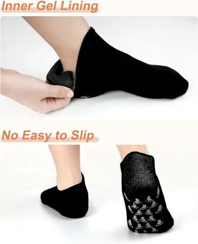 Miniatura 6 de Calcetines hidratantes, 2 pares de calcetines de loción para pies secos y agrietados para mujeres, calcetines hidratantes de pies, calcetines