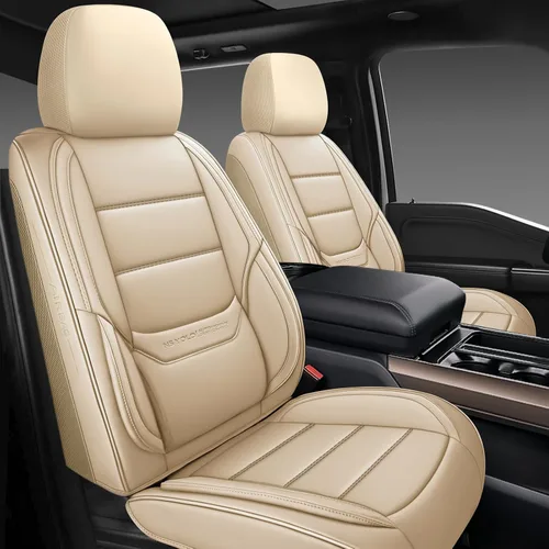 NS YOLO Juego completo de fundas de cuero para asientos de automóvil, ajuste universal para la mayoría de automóviles, SUV y sedanes, cojines de