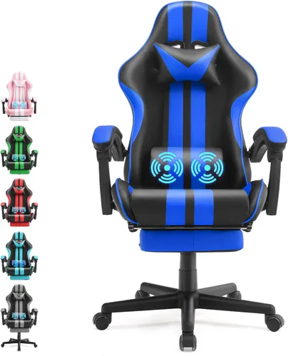 Miniatura 11 de Ferghana - Silla ergonómica de juego Miami Blue para adultos y adolescentes