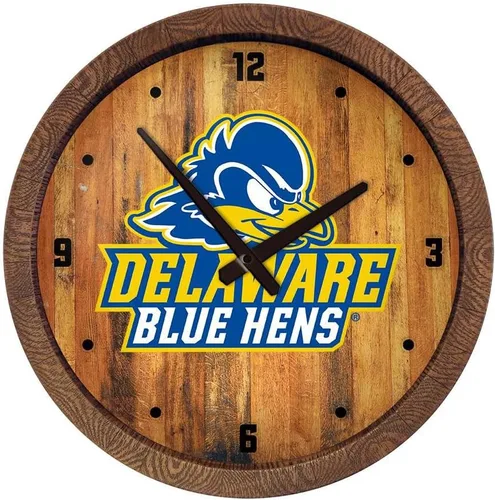 Miniatura 76 de The Fan-Brand NCAA Oklahoma Sooners: Reloj de pared con parte superior de barril de imitación para decoración de bar, decoración de fiesta
