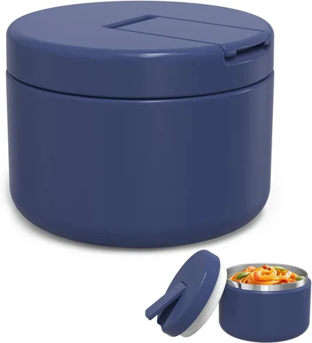 Miniatura 11 de LOHASOK Termo de sopa infantil de 12 onzas para comida caliente, tarro de comida aislado al vacío con tapa de hebilla, de acero inoxidable, boca