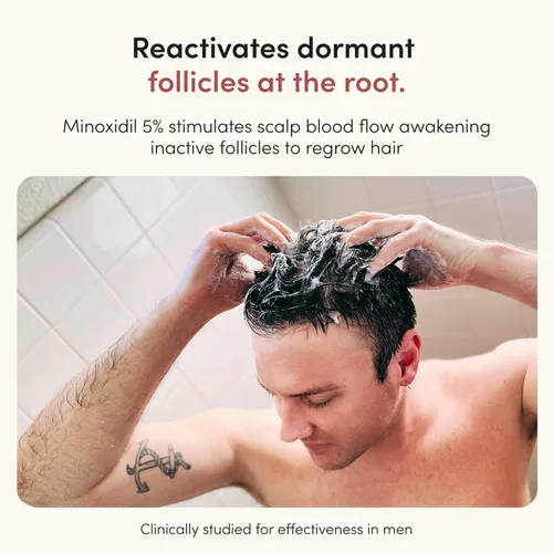 Miniatura 3 de Hims - Tratamiento de crecimiento del cabello, solución tópica de minoxidil al 5% para hombres, extra fuerte, soporta un cabello más grueso