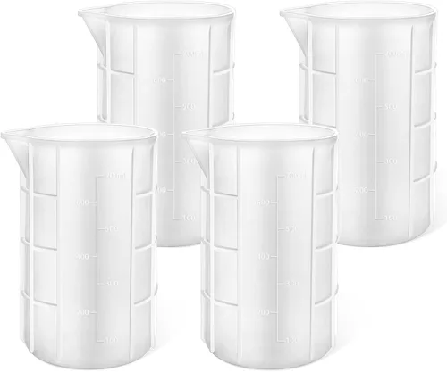 Miniatura 8 de Gartful Vasos medidores de silicona grandes de 15.2 fl oz, vasos de resina reutilizables de 15 onzas para epoxi, moldes de fundición, slime