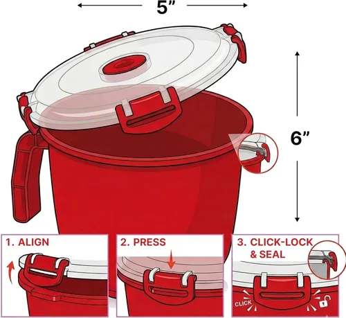 Miniatura 2 de Tafura Tazón para microondas con tapa, cuencos de sopa aptos para microondas de 34 onzas con tapa, tazón de fideos ramen con asa, cuencos