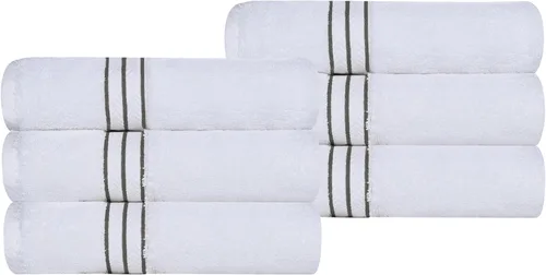 Miniatura 24 de Juego de toallas de baño de algodón turco ultra suave de Superior, juego de 2 piezas, toallas para la ducha, baño, artículos esenciales para el Latte