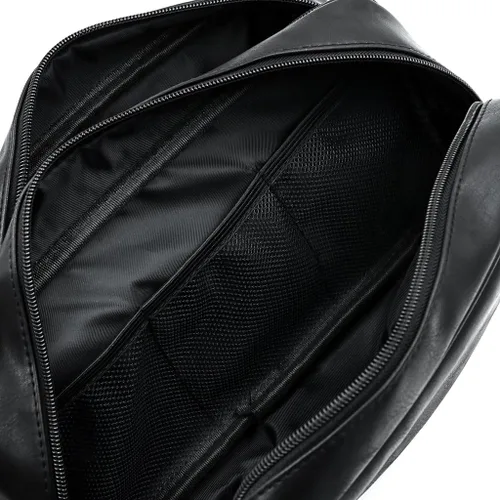 Miniatura 5 de Sumnacon Bolsas de aseo personal, unisex, de piel sintética, impermeable, organizador de artículos de aseo para viajes, perfecto para afeitar, aseo