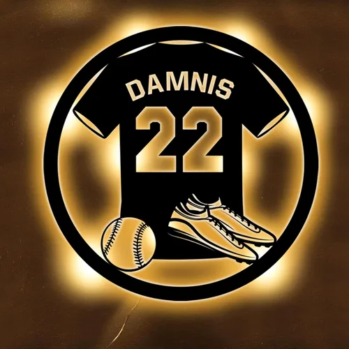 Miniatura 9 de Letrero de neón personalizado de jersey de fútbol americano, letreros de neón LED de fútbol americano para decoración de pared, alimentado por USB