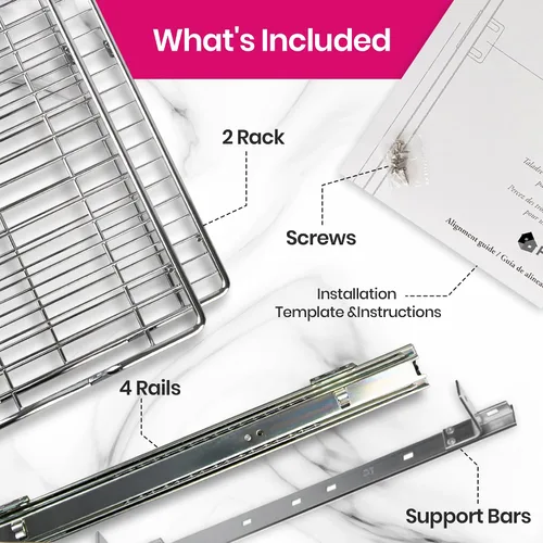 Miniatura 8 de HOLDN' STORAGE Organizador de gabinete extraíble de dos niveles, cajones deslizantes individuales, metal resistente con garantía limitada de por