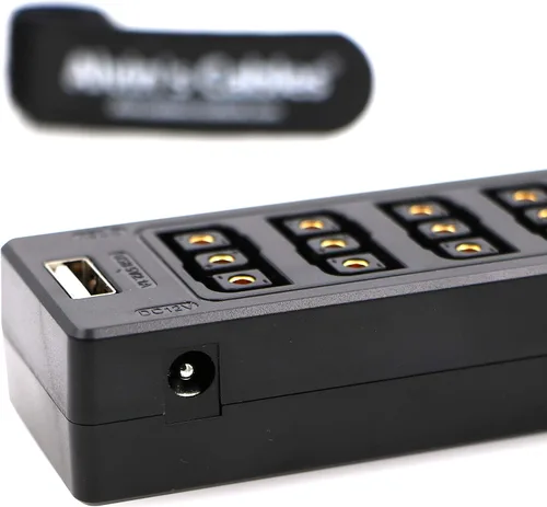 Miniatura 5 de Alvin's Cables Cable divisor D-tap con interruptor de alimentación macho DTap a 4 hembra D Tap 2 DC USB para batería de montaje en V para cámara