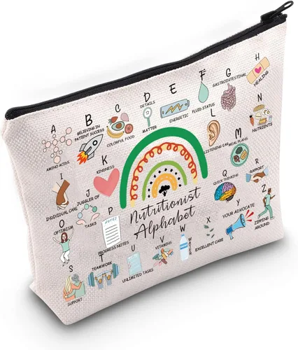 Nutricionista Cosmético Maquillaje Bolsa Dietista Regalo Nutricionista Regalo de agradecimiento Nutricionista RD Regalo de graduación, Nutricionista