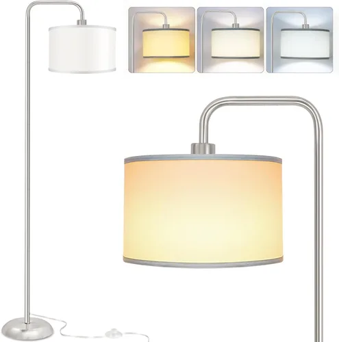 Miniatura 8 de [Actualizada] Lámpara de pie LED para sala de estar, lámpara de pie de 3 temperaturas de color con interruptor de pie, lámpara de pie moderna alta