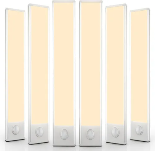 Miniatura 13 de Paquete de 6 luces inalámbricas para debajo del gabinete, 32 luces LED recargables con sensor de movimiento para interiores, luces magnéticas Luz