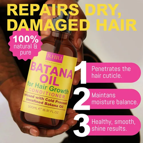 Miniatura 5 de Juego de champú y acondicionador de aceite Batana Aceite de batana orgánico crudo para el crecimiento del cabello Tratamiento aclarante