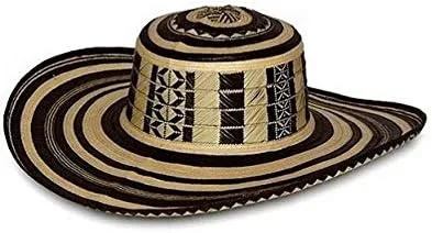 Sombrero Vueltaio Sombrero Colombiano Sombrero Colombiano Fino 19 laps Cowboy Cowgirl Sombrero Negro, Blanco, Negro, blanco