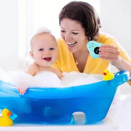 Miniatura 4 de Termómetro de baño para bebés, medidor de agua, medidor de dibujos animados, termómetro electrónico de bañera, monitor de temperatura flotante