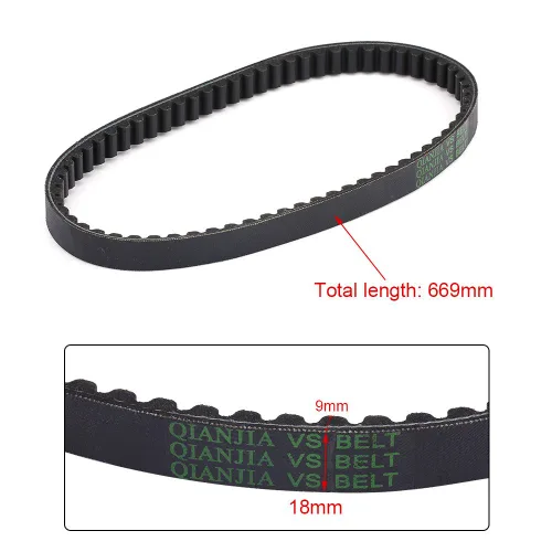 Miniatura 4 de Correa de transmisión de goma negra para GY6 50CC 139QMB Scooter 669-18-30