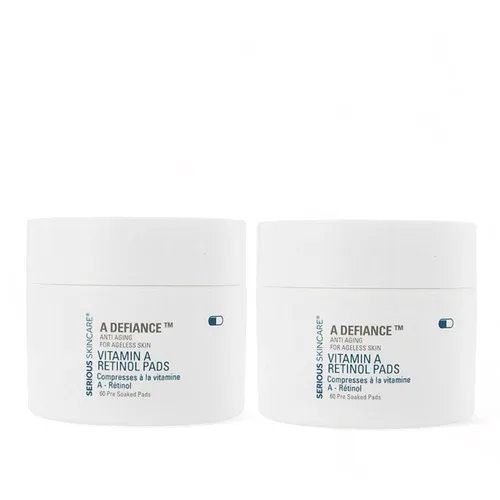 Almohadillas de retinol de vitamina A para tratamiento facial diario, niacinamida y hamamelis, disco exfoliante facial, Serious Skincare - 60