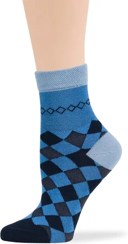 Miniatura 26 de 7BIGSTARS KINGDOM Women's Cotton Quarter Non-Binding Diabetic Fashion Socks-L-M-4 Pack-Multicolor