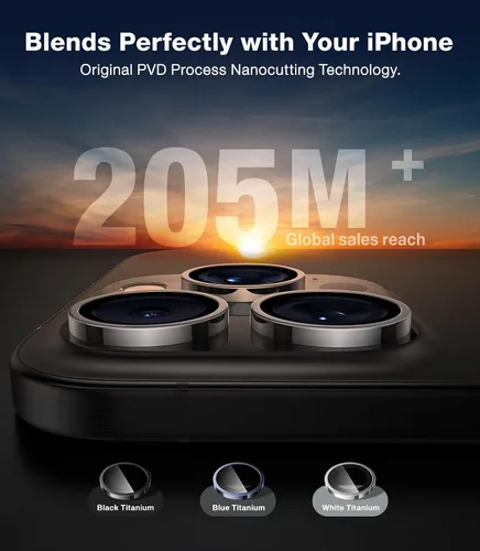 Miniatura 4 de TORRAS 3 años de durabilidad definitiva para iPhone 15 Pro Max/15 Pro protector de lente de cámara - Ajuste invisible 1:1 y claridad ultra, vidrio