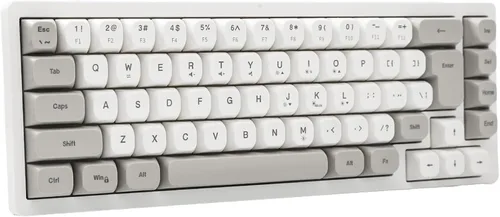 Miniatura 7 de Teclado de membrana RGB para juegos con cable. Teclado de computadora LED cremoso mini del 65%. Pequeño teclado ergonómico con clic con teclas ABS