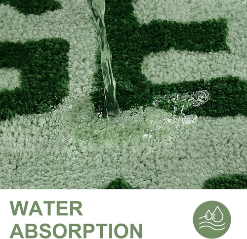Miniatura 4 de Zeeinx Get Naked - Tapete de baño lindo para decoración de baño, alfombras de baño antideslizantes de microfibra lindas, decoración de baño Verde