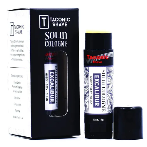 Miniatura 5 de Taconic Shave All-Natural Bay Rum Scent Colonia sólida para hombre, portátil y fácil de aplicar, fabricada artesanalmente en los Estados Unidos