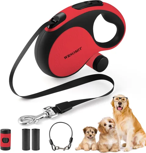 Miniatura 8 de Correa retráctil para perro con cable a prueba de mordidas, correa resistente de 26 pies para perros medianos y grandes de hasta 110 libras, 360°