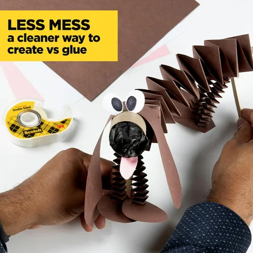 Miniatura 6 de Scotch Cinta adhesiva permanente de doble cara, suministros para hacer tarjetas y álbumes de recortes navideños, alternativa a la cinta de regalo