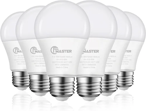 Miniatura 16 de Foco LED A19, bombillas LED equivalentes a 100 W, 15 W, 3000 K, luz blanca cálida, 1500 lúmenes, foco LED no regulable, base estándar E26 para 3000K