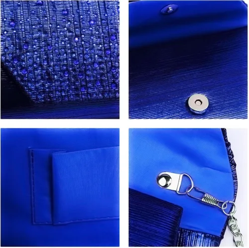Miniatura 6 de Dasein - Bolsos de mano para mujer, para bodas, carteras para fiestas, bolsos de mano tipo clutch para cócteles, graduación, formales con strass