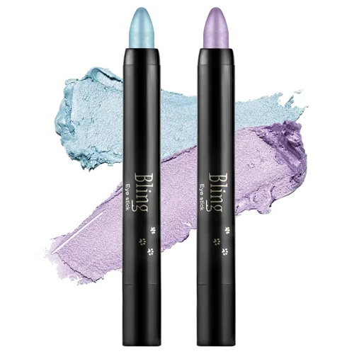 Miniatura 10 de Boobeen Lápiz de sombra de ojos impermeable, lápiz de sombra de ojos en crema brillante para maquillaje de ojos con purpurina, fácil de usar (012#)