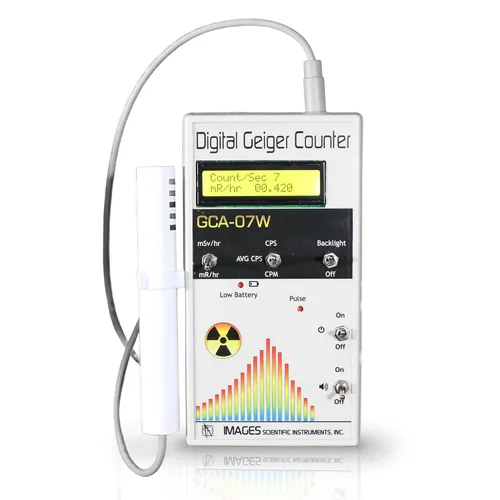 Miniatura 2 de GCA-07W monitor profesional Geiger de detección de radiación nuclear con medidor digital y sonda de varilla externa - certificación de la NRC