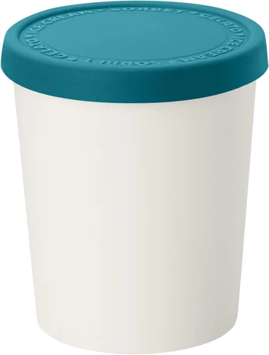 Tovolo Recipientes de helado de 1 cuarto de galón con tapa para suministros caseros de aderezos, tapa de silicona hermética, almacenamiento de