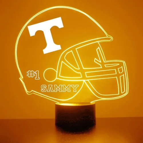 Miniatura 13 de Lámpara nocturna con señal LED personalizada de casco de fútbol de la Universidad de Alabama Crimson Tide con nombre o imagen personalizada