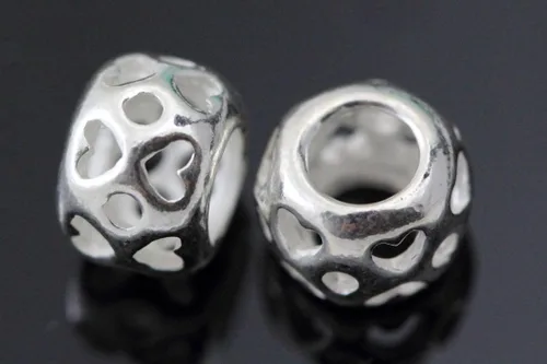 Miniatura 4 de Adabele Cuentas sueltas de plata de ley 925 real con agujero grande para piedras preciosas de cristal, pendientes de cristal, collares, tobilleras